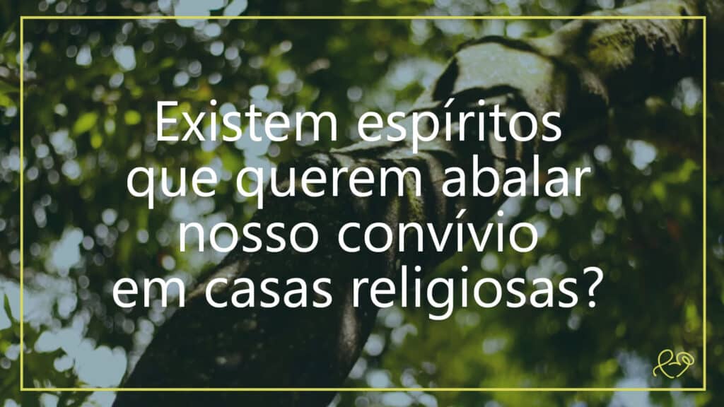 EXISTEM ESPÍRITOS QUE QUEREM ABALAR NOSSO CONVÍVIO EM CASAS RELIGIOSAS? 6