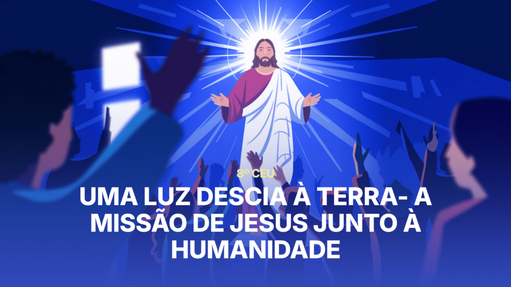 Cena poderosa representando a missão de Jesus e seu impacto na humanidade.
